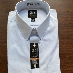 Jos. A Bank Blue Dress Shirt New with Tags 16 & 1/2 34 Slim Fit
